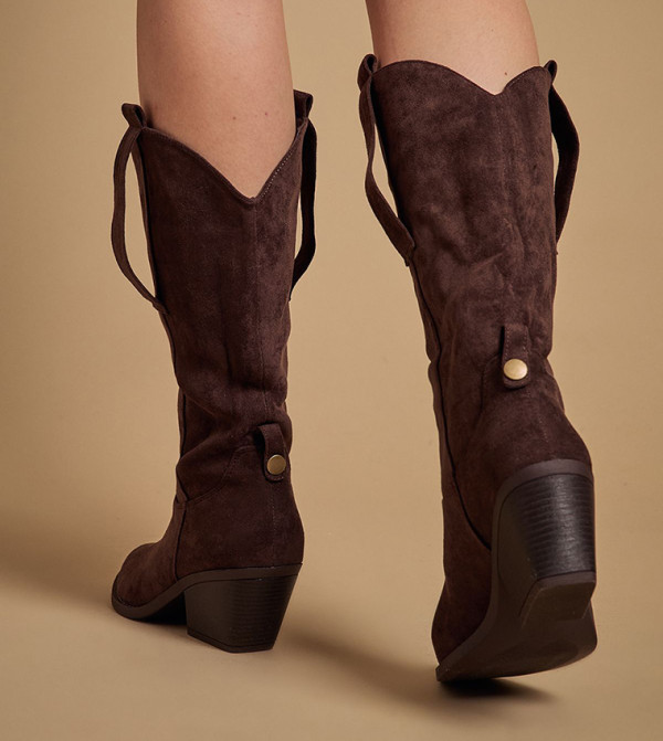 Oasis Oasis - Dark Brown Mid Calf Boots