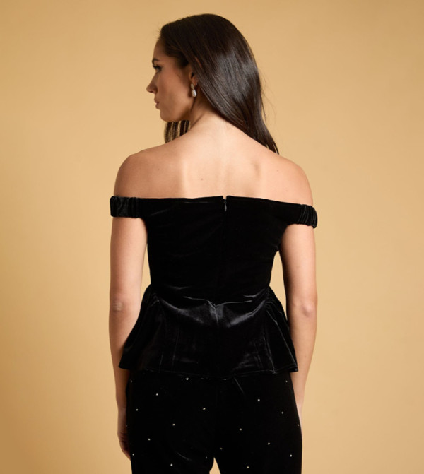 اويسيس   peplum-play - أسود Casual Tops