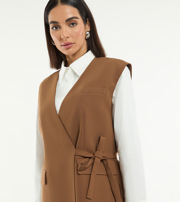 BCBG  Jackets & Coats - Brown Waistcoats