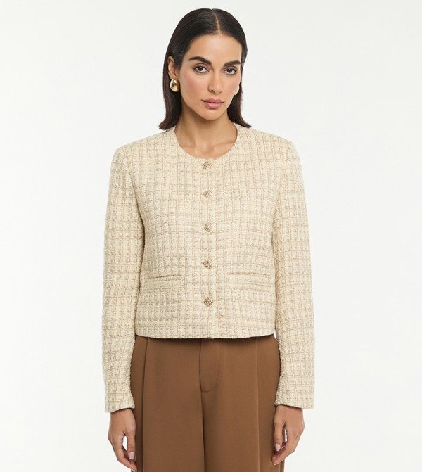 BCBG Jackets & Coats - Beige Casual Jackets