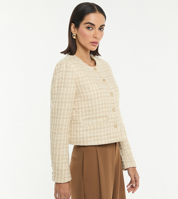 BCBG Jackets & Coats - Beige Casual Jackets