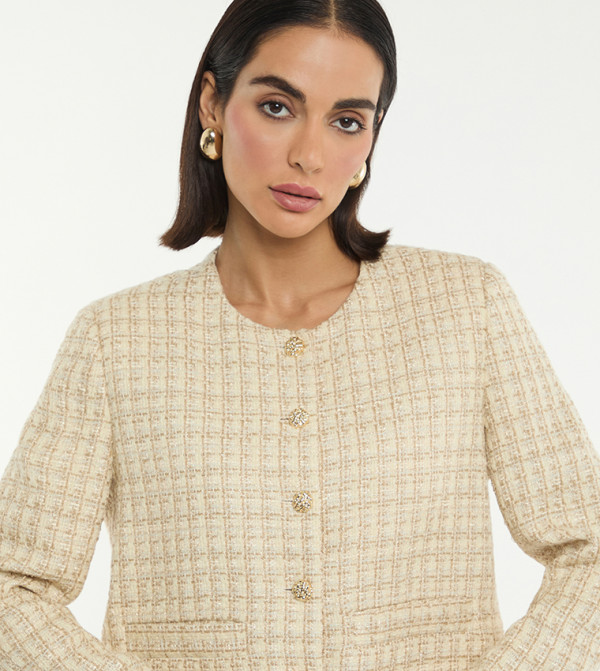BCBG Jackets & Coats - Beige Casual Jackets