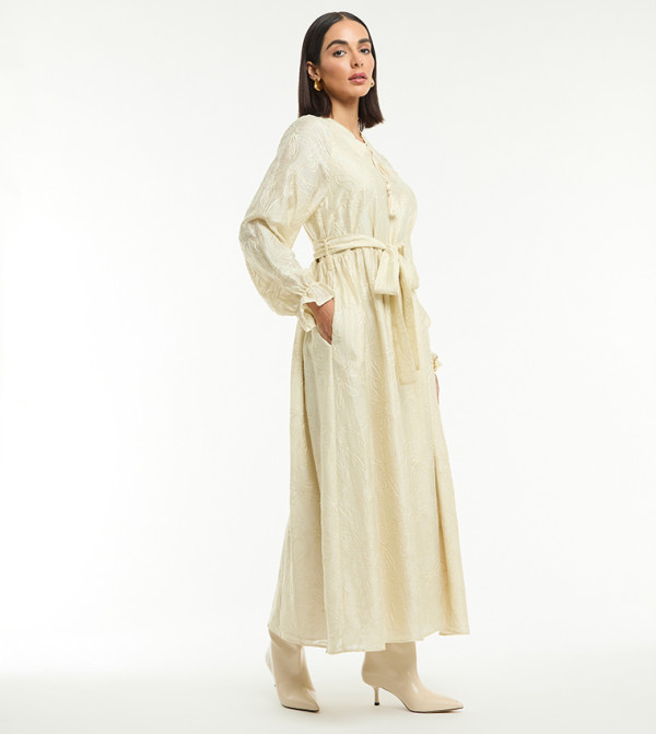 BCBG Clothing - Off White Midi Dresses