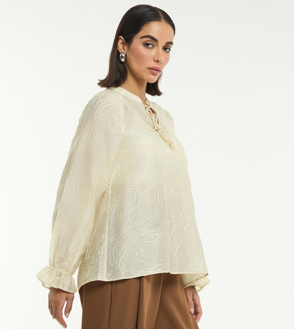 BCBG  Casual Tops - Off White Casual Tops