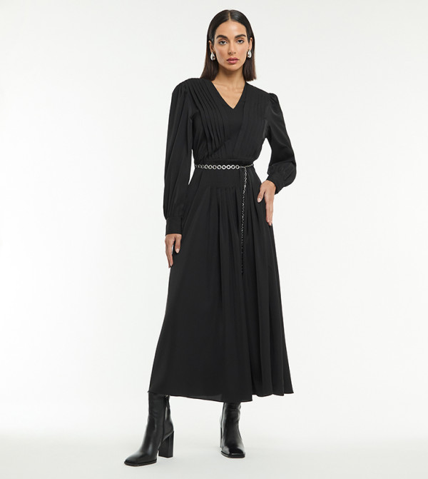 BCBG  Midi Dresses - Black Midi Dresses