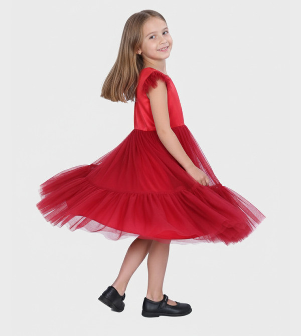 BIDANI  twirl-worthy-styles-k - Red Party Dress