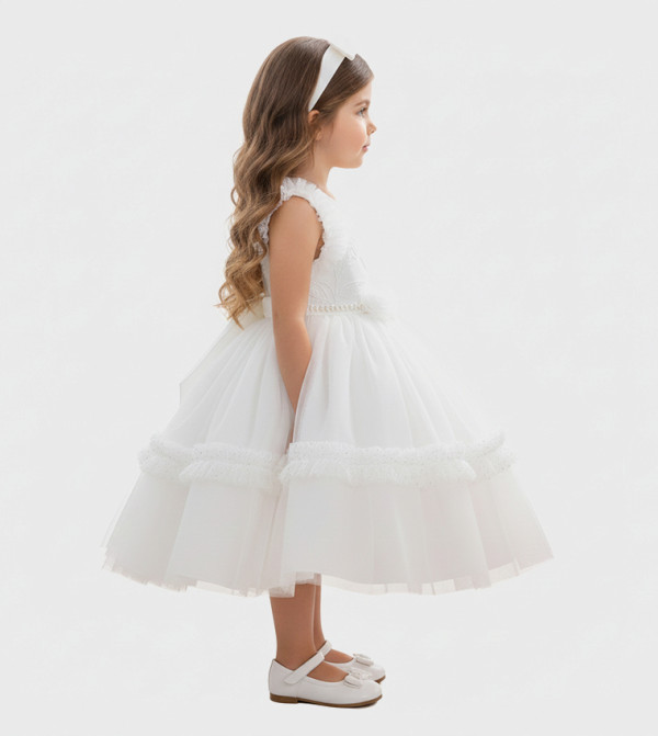 BIDANI  Party Dress - White Party Dress