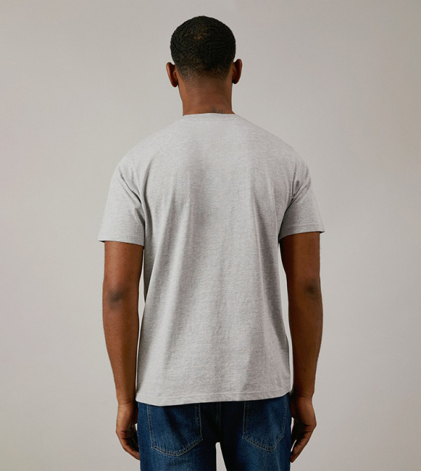Burton Burton - Grey Round Neck T-Shirts