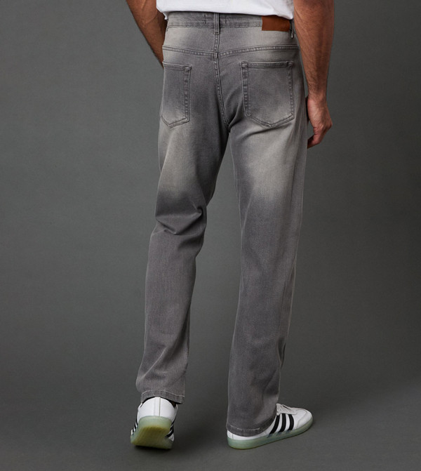 بورتون ملابس - رمادي Straight Jeans