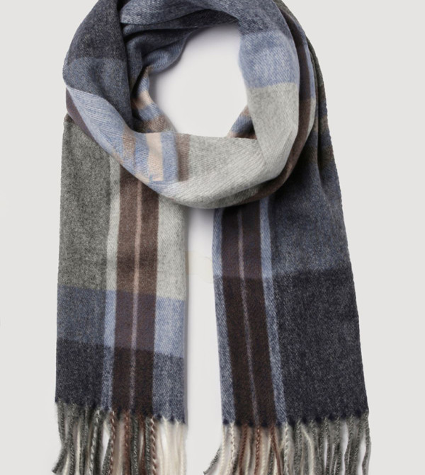 Burton  Blanket Scarves - Blue Blanket Scarves