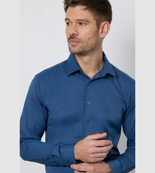 بورتون   قمصان رسمية   - أزرق Long Sleeves