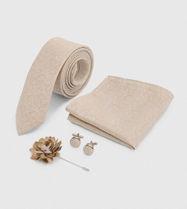بورتون ربطات عنق وقفازات - بيج Regular Ties
