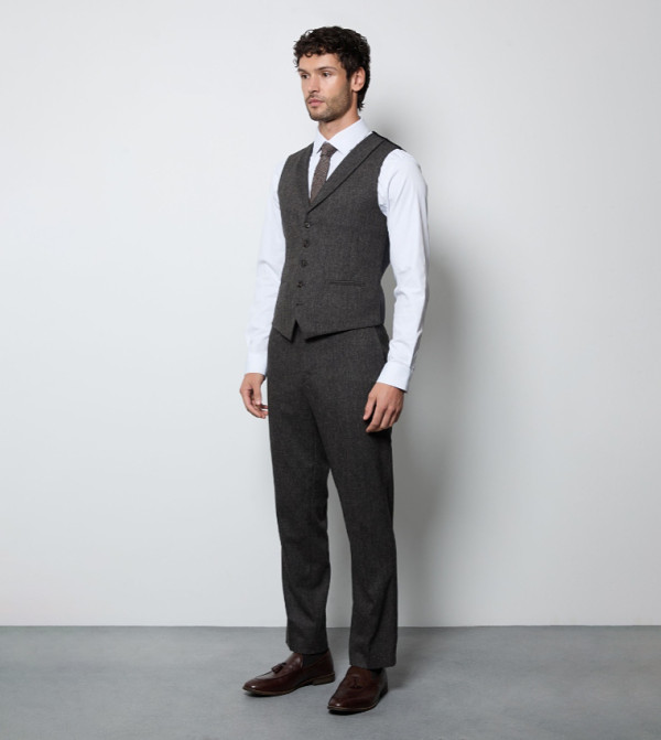Burton  Waistcoats - Grey Waistcoats