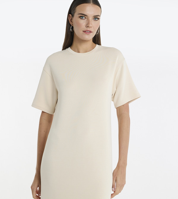 BCBG Dresses - Beige Shirt & T-Shirt Dresses