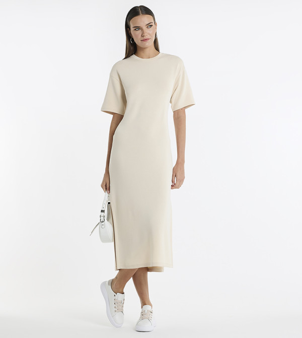 BCBG Dresses - Beige Shirt & T-Shirt Dresses