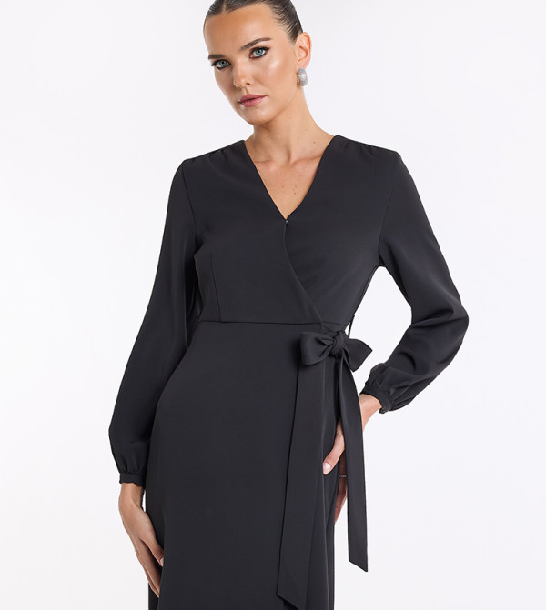 BCBG  Clothing - Black Midi Dresses