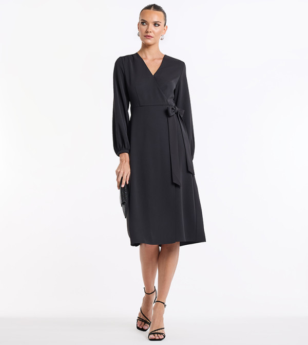 BCBG  Clothing - Black Midi Dresses