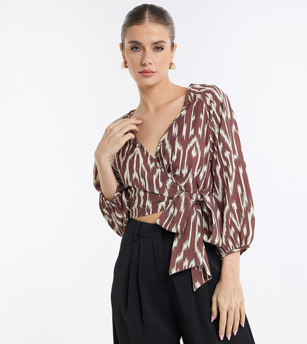 BCBG  Clothing - Brown Cropped Tops