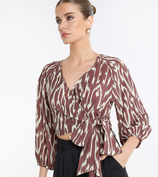 BCBG  Clothing - Brown Cropped Tops