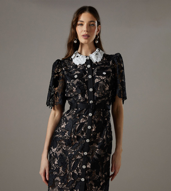 كوست كوست - أسود Shirt & T-Shirt Dresses