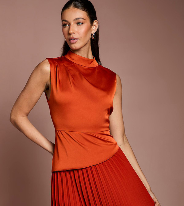 كوست  فساتين كاجوال - برتقالي  Midi Dresses
