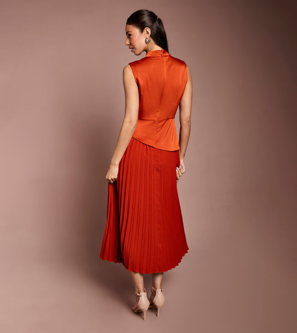 كوست  فساتين كاجوال - برتقالي  Midi Dresses