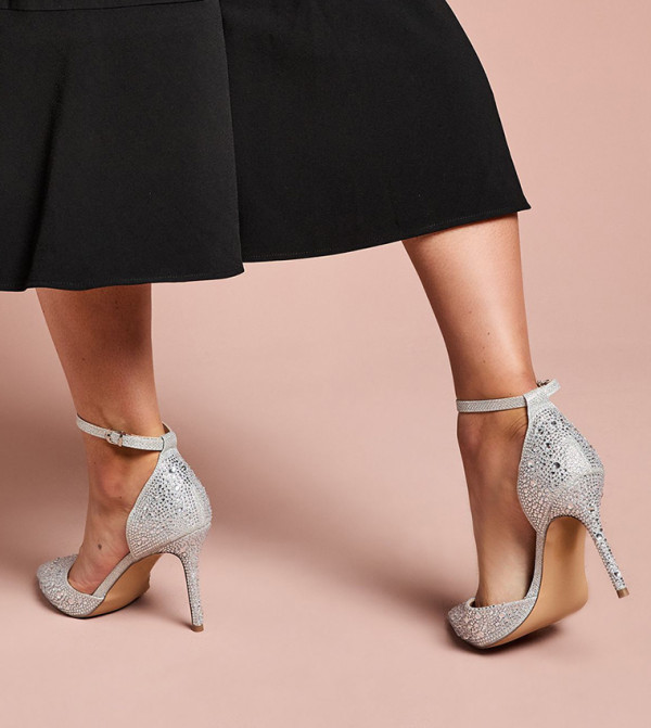 كوست - اوتليت  - فضي أحذية بكعب