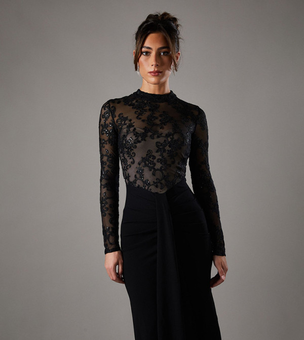Coast romance-lace-edits - Black Party Dresses
