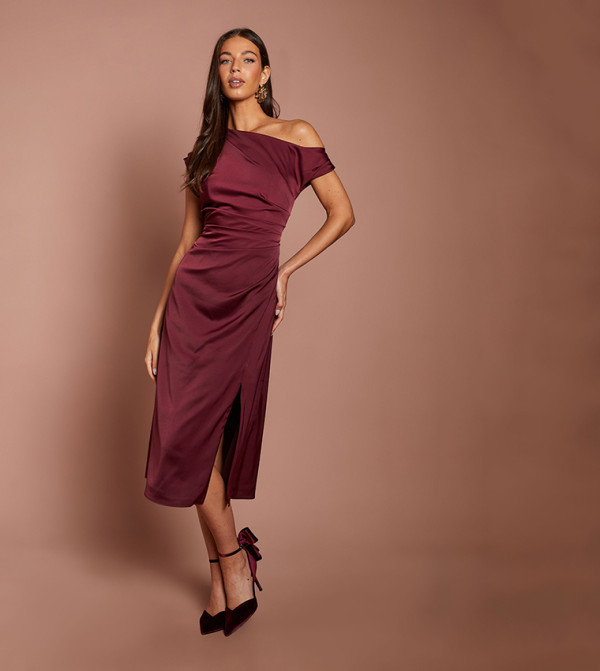 Coast  Dresses - Purple Midi Dresses