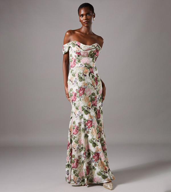 Coast - Outlet  floral-dresses-march - Cream Maxi Dresses