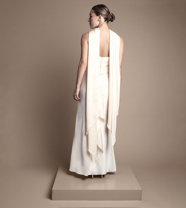 كوست  satin-going-out - أبيض Maxi Dresses