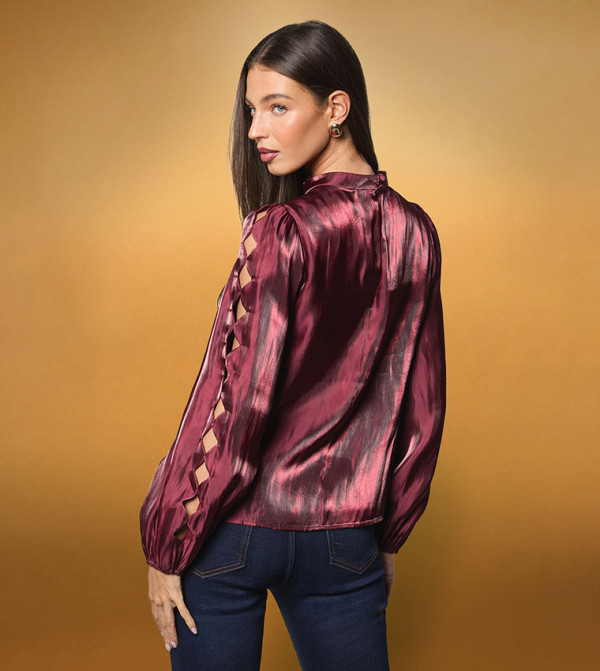 كوست dark-romantic - بني محمر Casual Tops
