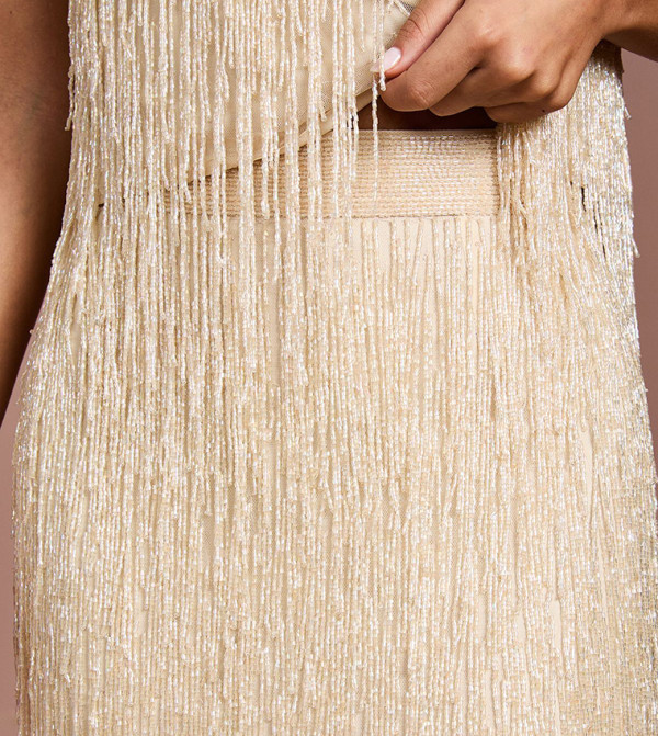 Coast  Midi Skirts - Beige Midi Skirts