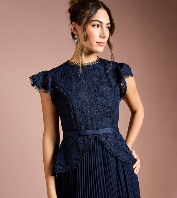 كوست  peplum-play - كحلي Midi Dresses