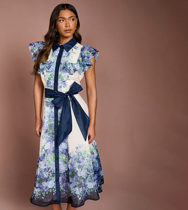 Coast  Dresses - Navy Midi Dresses