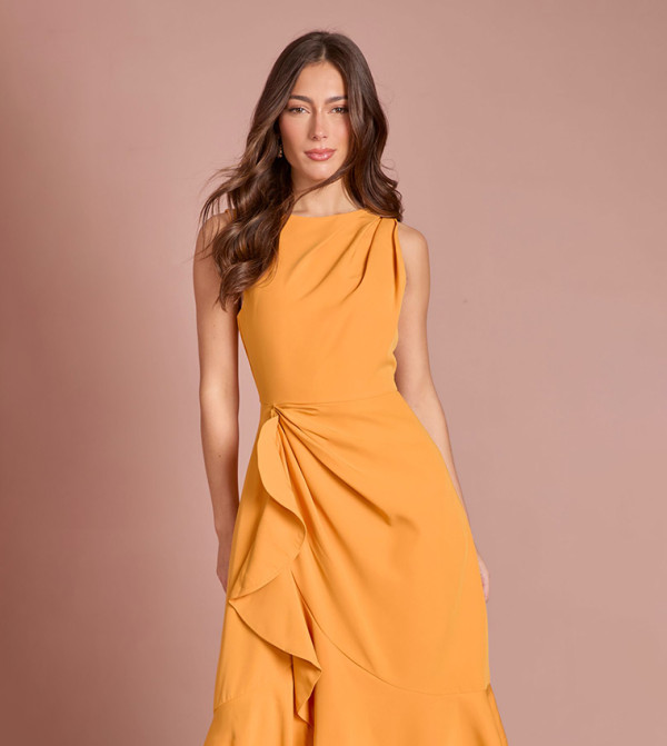 كوست  ملابس - برتقالي  Midi Dresses