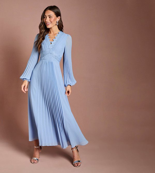 Coast  statement-sleeve-babydoll - Light Blue Maxi Dresses