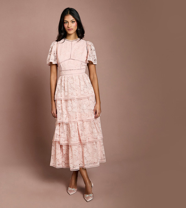 Coast  Casual Dresses - Pink Midi Dresses