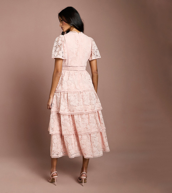 Coast  Casual Dresses - Pink Midi Dresses