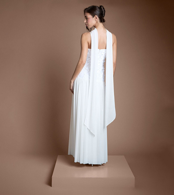 كوست  satin-going-out - أبيض Maxi Dresses