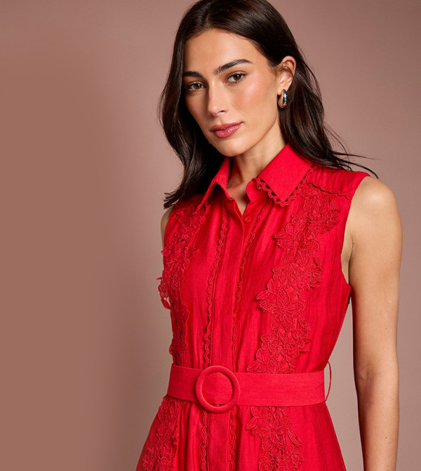 كوست  - أحمر Shirt & T-Shirt Dresses
