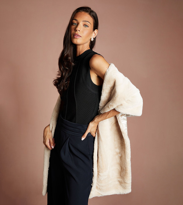 Coast  Blanket Scarves - Cream Blanket Scarves