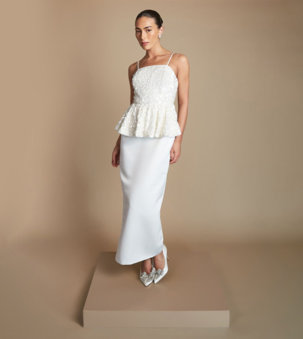 Coast  modest-dressing - White Maxi Dresses