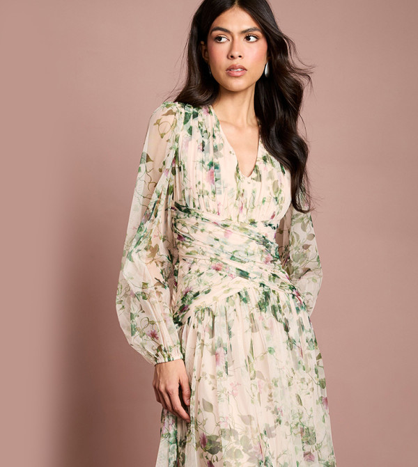Coast  - Cream Midi Dresses