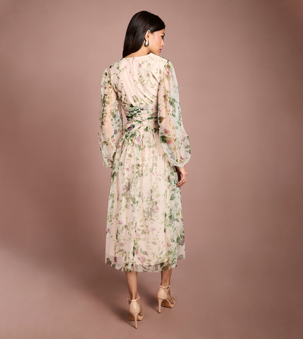 Coast  - Cream Midi Dresses