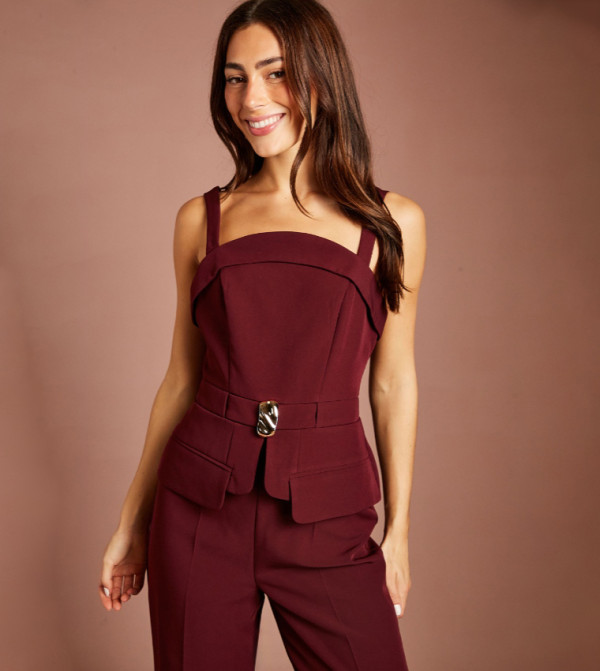 Coast  peplum-play - Red Jumpsuits