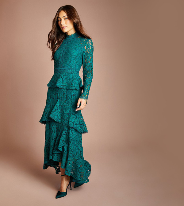 كوست  peplum-play - أخضر Maxi Dresses