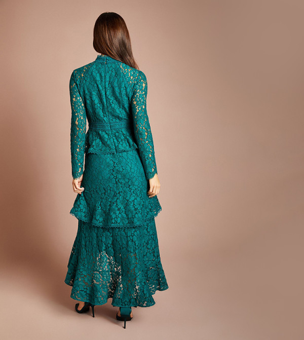 كوست  peplum-play - أخضر Maxi Dresses