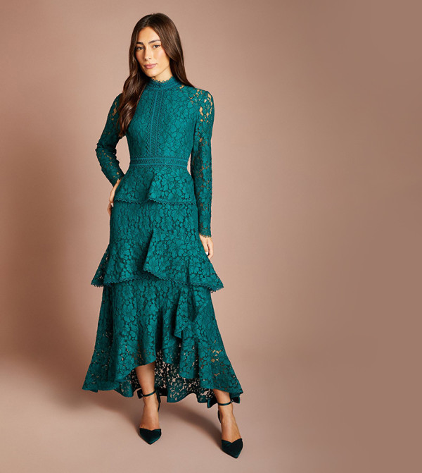 كوست  peplum-play - أخضر Maxi Dresses