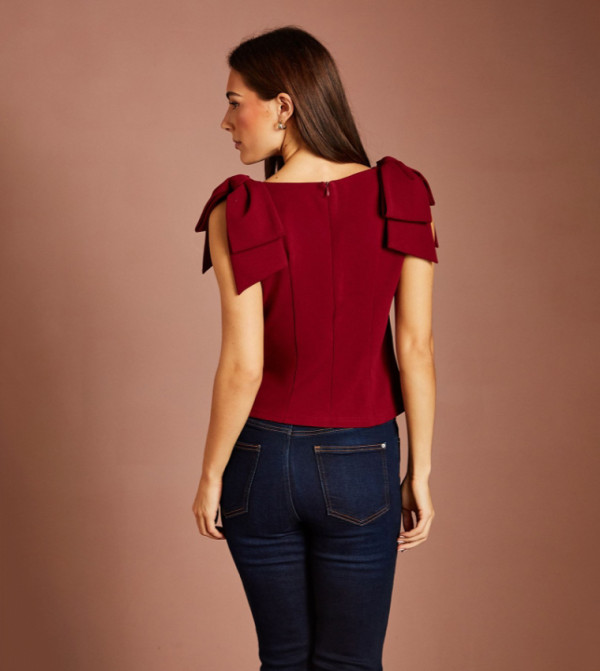 Coast Coast - Red Sleeveless Tops